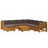 vidaXL 9 buc. Set de canapele de exterior Lemn Solid de Acacia Maro