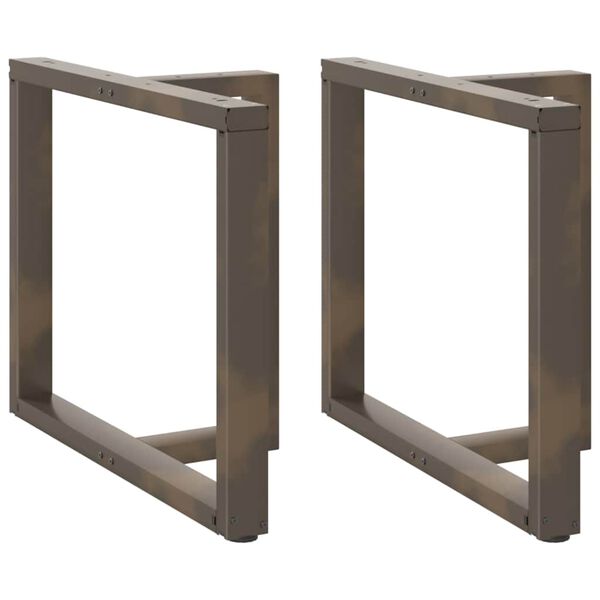 vidaXL Picioare de masă în formă de T, 2 buc., negru, 100x35x(72-73) cm, oțel