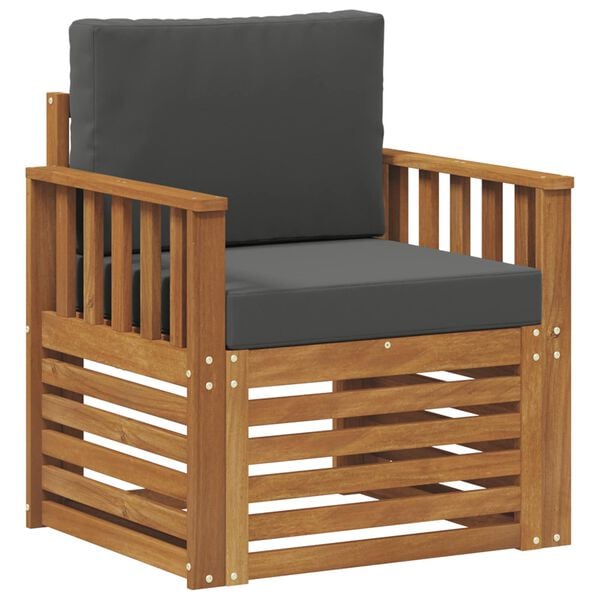 vidaXL Set de canapele de exterior Lemn de acacia solid și poliester