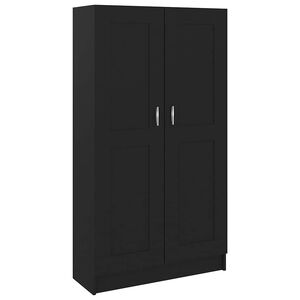 vidaXL Bibliotecă, negru, 82,5x30,5x150 cm, lemn prelucrat