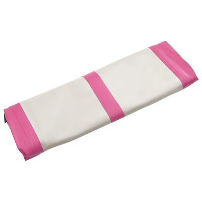 vidaXL Saltea gimnastică gonflabilă cu pompă roz 500x100x20 cm PVC