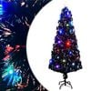 vidaXL Brad de Crăciun pre-iluminat cu suport și LED-uri, 240 cm, fibră optică