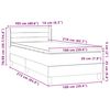 vidaXL Pat box spring cu saltea, gri &icirc;nchis, 100x210 cm, catifea