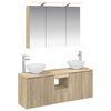 vidaXL Set dulap baie 4 buc. Stejar Sonoma Lemn prelucrat