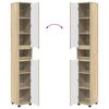 vidaXL Dulap de Baie Stejar Sonoma 30,5 x 30 x 195 cm Lemn compozit