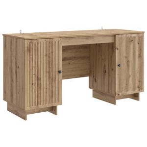 vidaXL Birou Stejar Artizanal Lemn prelucrat 142,5 x 50 x 75 cm