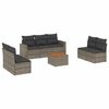 vidaXL Set canapele de grădină cu perne, 8 piese, gri, poliratan