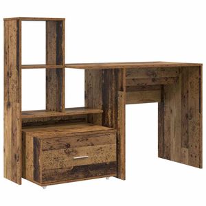 vidaXL Birou Lemn Vechi Lemn prelucrat 131,5 x 50 x 106,5 cm