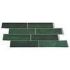 vidaXL Placă de metrou 10 pcs Verde închis 29.4 x 21.4 cm