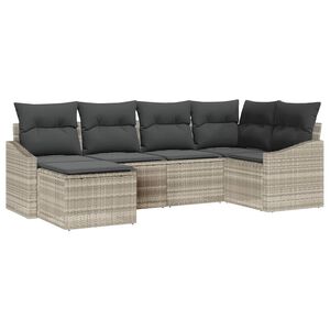 vidaXL Set de masă pentru grădină 6 buc. Gri deschis