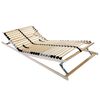 vidaXL Bază cu lamele Manual Maro 80 x 190 cm Lemn de fag masiv