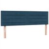 vidaXL Pat box spring cu saltea, albastru &icirc;nchis, 140x220 cm, catifea