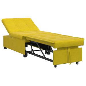 vidaXL Pat canapea Galben 194 x 67 x 82 cm Catifea
