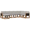 vidaXL Set de canapele de exterior 8 pcs Natural și Gri deschis