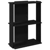 vidaXL Bibliotecă cu 3 etaje, negru, 60x30x80 cm, lemn de prelucrare