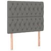 vidaXL Tăblie de pat gri &icirc;nchis 90x7x118/128 cm, material textil