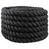 vidaXL Fr&acirc;nghie din Jute 50 mm Negru 100% jute Tossa