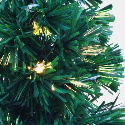 vidaXL Brad de Crăciun artificial cu fibră optică, verde, 64 cm