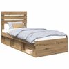 vidaXL Cadru de pat Stejar artizanal 75 x 190 cm Lemn de pin masiv