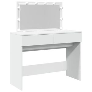 vidaXL Masă de toaletă cu LED, alb, 100x40x120 cm