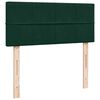 vidaXL Pat box spring cu saltea, verde &icirc;nchis, 120x200 cm, catifea