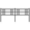 vidaXL Tăblie de pat metalică, negru, 200 cm