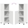 vidaXL Set de mobilier pentru baie 5 pcs Alb Lemn compozit & Metal
