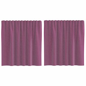 vidaXL Perdele Voile cu buzunare pentru bare 2 buc violet