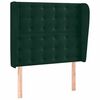 vidaXL Tăblie pat cu aripioare verde &icirc;nchis 83x23x118/128 cm catifea
