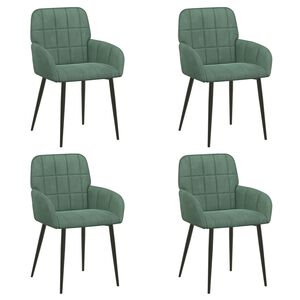 vidaXL Scaune de dining 4 buc. Catifea Verde Mării 57 x 50 x 85 cm