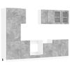 vidaXL Unitate de bucătărie Lyon 8 pcs Gri Beton Lemn prelucrat