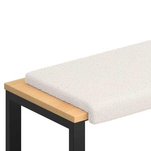 vidaXL Perna pentru bancă Țesătura Sherpa Crem Ad&acirc;ncime 35 cm