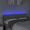 vidaXL Tăblie de pat cu LED, gri deschis, 160x7x78/88 cm, textil