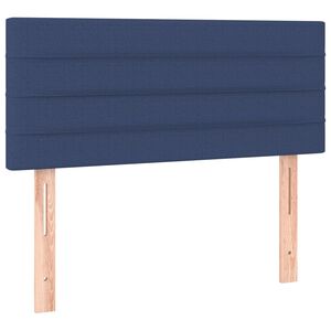 vidaXL Tăblie de pat, albastru, 100x5x78/88 cm, textil