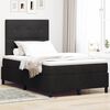 vidaXL Pat cu arcuri cu saltea cu headboard Negru 120 x 190 cm Catifea