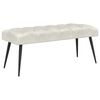 vidaXL Bancă cu butoane capitonate Crem 110 x 40 x 46 cm Catifea