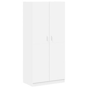 vidaXL Șifonier, alb, 90x52x200 cm, lemn prelucrat