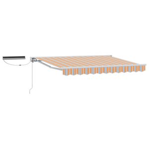 vidaXL Cort electric retractabil Albastru, Portocaliu, Alb 3,5 x 2 m