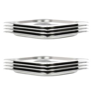 vidaXL Recipiente Gastronorm 8 buc. GN 1/2 20 mm oțel inoxidabil