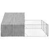 vidaXL Canisa de exterior cu alergare 4x3x1,9 m otel galvanizat