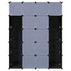 vidaXL Dulap modular 14 compartimente alb și negru 37 x 146 x 180,5 cm