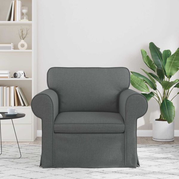 vidaXL Canapea Gri &icirc;nchis