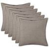 vidaXL Husă pentru pernă 6 pcs HOUTEN Gri deschis 80 x 80 cm Boucl&eacute;