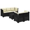 vidaXL Sofa de grădină cu 5 locuri cu perne aspect rattan PP Antracit
