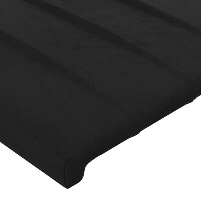 vidaXL Tăblii de pat, 2 buc., negru, 72x5x78/88 cm, catifea