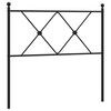 vidaXL Tăblie de pat de schimb metalică, negru, 90 cm