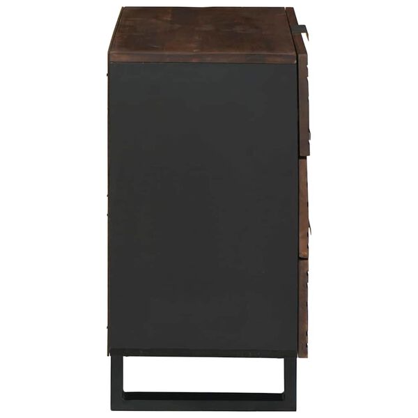 vidaXL Dulap de noapte castan 50 x 33 x 62 cm Lemn masiv de acacia