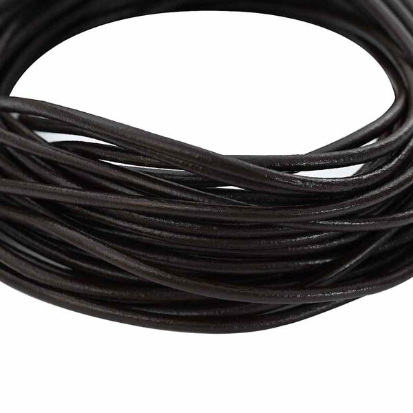 vidaXL Cord din Piele Maro &icirc;nchis &Oslash;2,5 mm x 50 m Piele