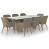 vidaXL Set mobilier de grădină, 9 piese, poliratan
