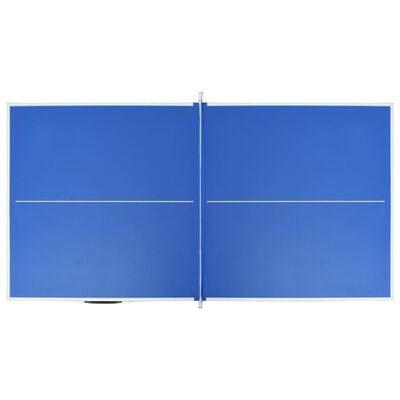 vidaXL Masă de ping pong cu fileu, albastru, 152 x 76 x 66 cm